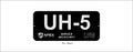 Custom 9" X 4" Aluminum Equipment I.D. plate with 2" tall letters