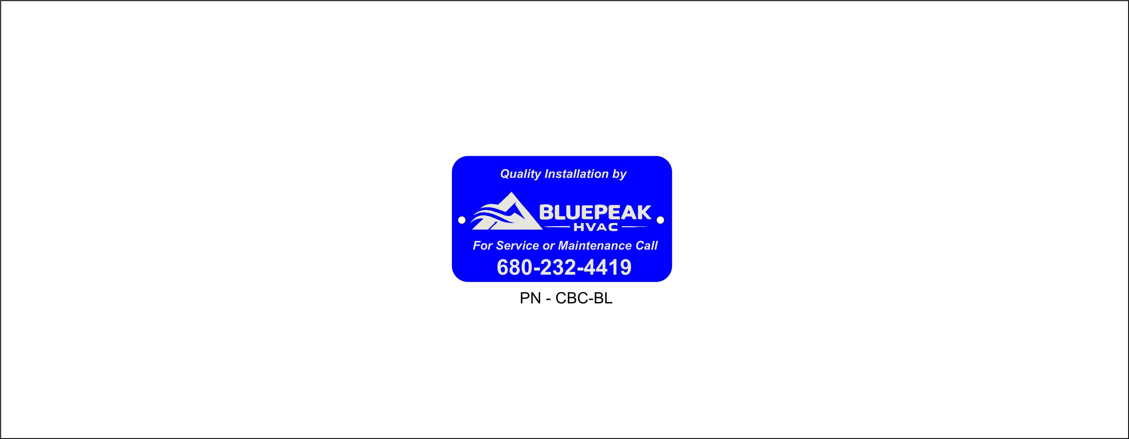 10 - Custom 3.5" X 2" - Aluminum Permanent Repeat Business Tags with Company information