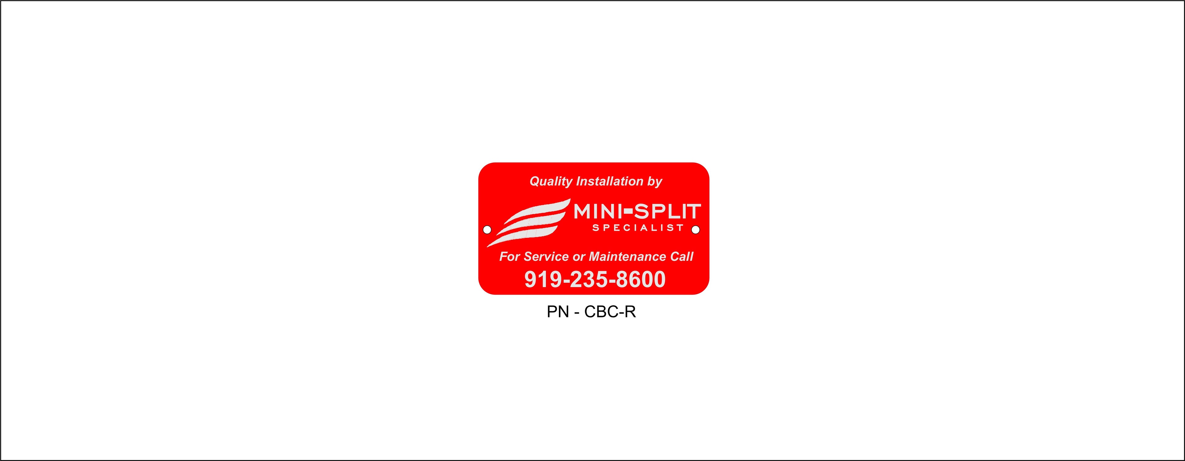10 - Custom 3.5" X 2" - Aluminum Permanent Repeat Business Tags with Company information
