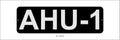 Standard 13" X 4" Aluminum Equipment I.D. plate with 3" tall letters